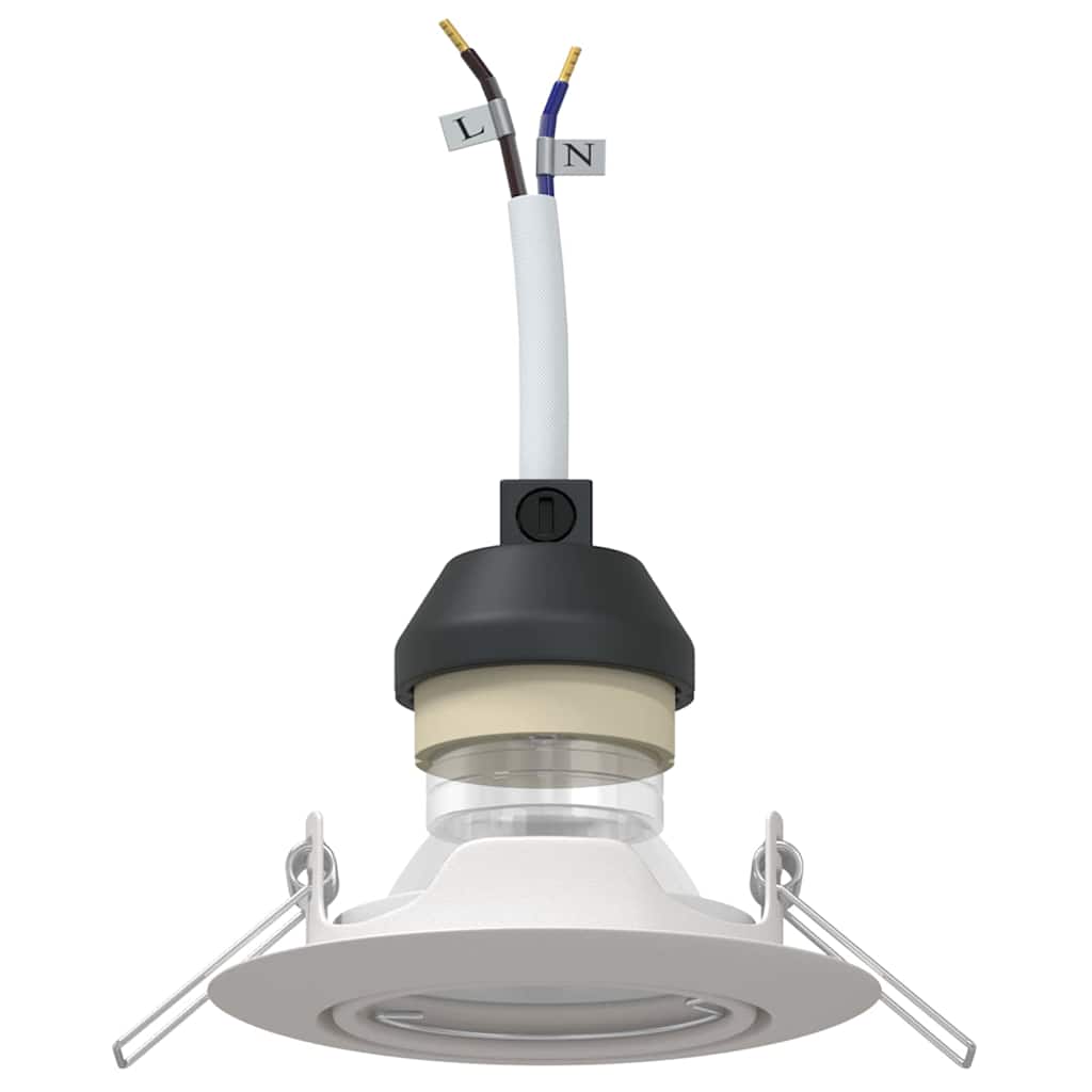 Spotlights con i riflettori 12 pcs Bianco 9 x 9 cm Metallo 4108162