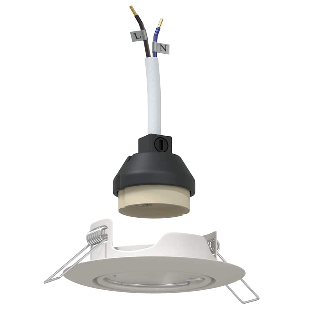 Spotlights con i riflettori 24 pcs Bianco 9 x 9 cm Metallo 4108163