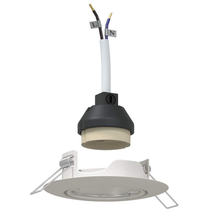 Spotlights con i riflettori 24 pcs Bianco 9 x 9 cm Metallo 4108163