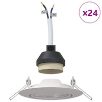 Spotlights con i riflettori 24 pcs Bianco 9 x 9 cm Metallo 4108163