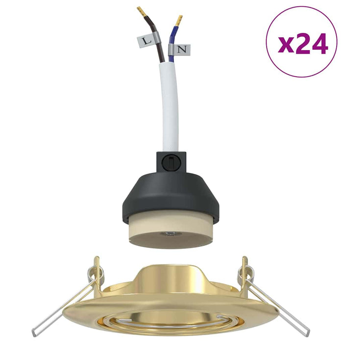 Spotlights con i riflettori 24 pcs Oro 9 x 9 cm Metallo 4108166