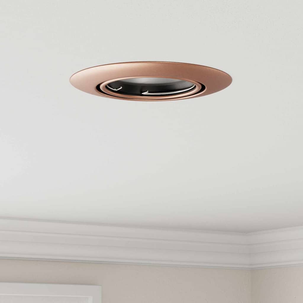 Spotlights con i riflettori 6 pcs Rame 9 x 9 cm Metallo 4108167