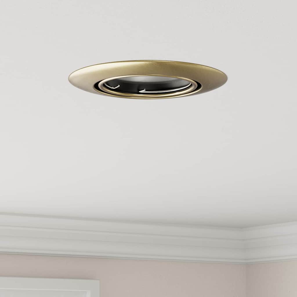 Spotlights con i riflettori 12 pcs Ottone 9 x 9 cm Metallo 4108174