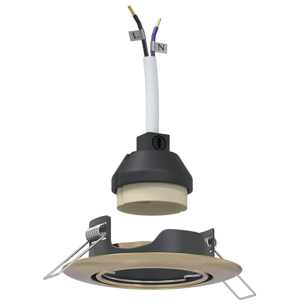 Spotlights con i riflettori 12 pcs Ottone 9 x 9 cm Metallo 4108174