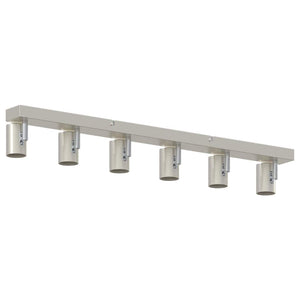 Faretto da soffitto Nickel spazzolato 73 x 6.5 x 11.5 cm 4108190