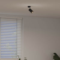Faretto da soffitto Nero 6 x 6 x 16.5 cm Acciaio 4108191