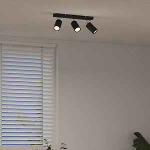 Faretto da soffitto Nero 38 x 5.5 x 16.5 cm Acciaio 4108197