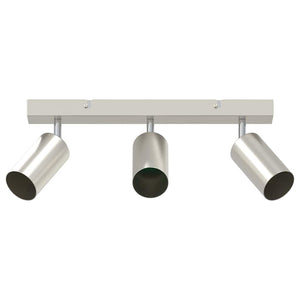 Faretto da soffitto Nickel spazzolato 38 x 5.5 x 16.5 cm 4108199