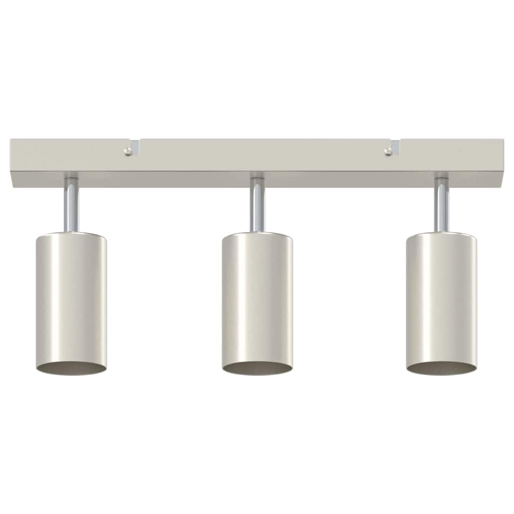 Faretto da soffitto Nickel spazzolato 38 x 5.5 x 16.5 cm 4108199
