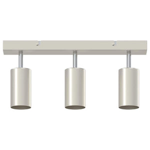 Faretto da soffitto Nickel spazzolato 38 x 5.5 x 16.5 cm 4108199