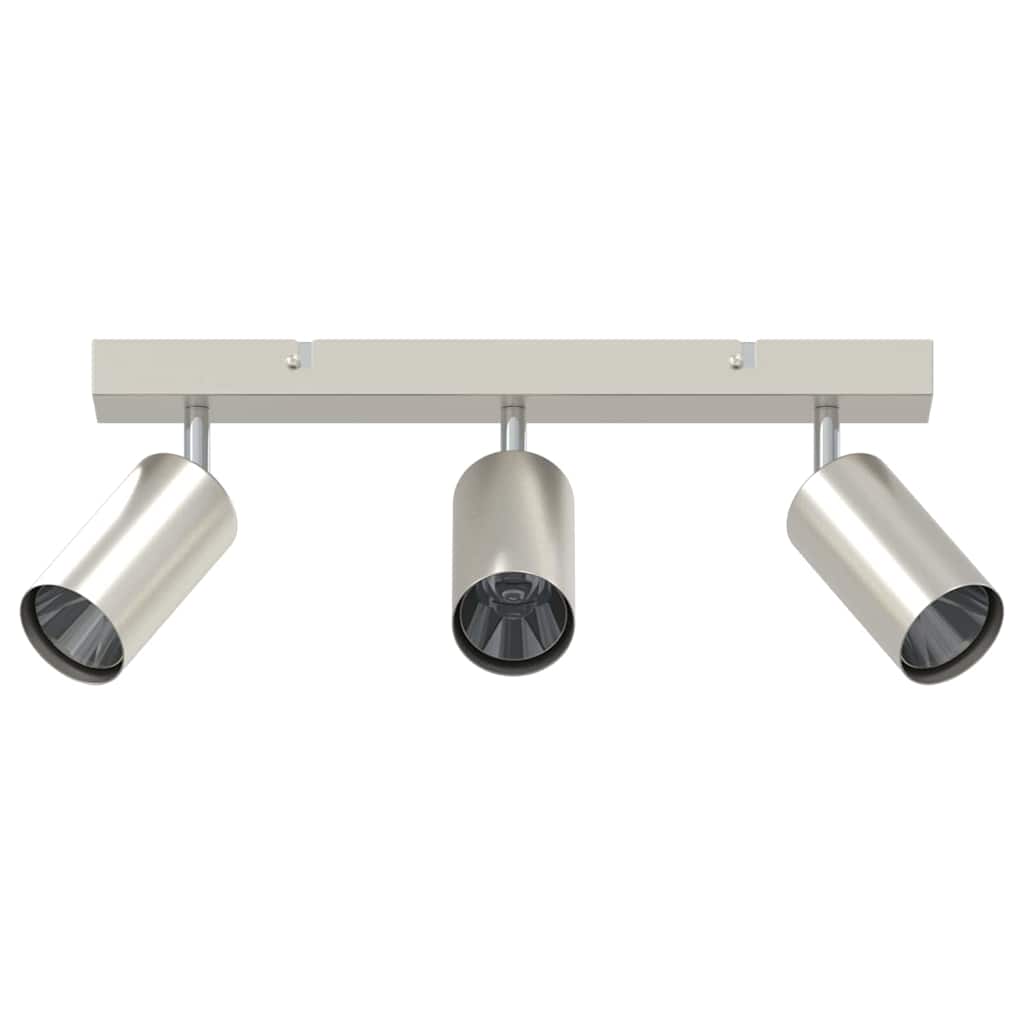 Faretto da soffitto Nickel spazzolato 38 x 5.5 x 16.5 cm 4108199