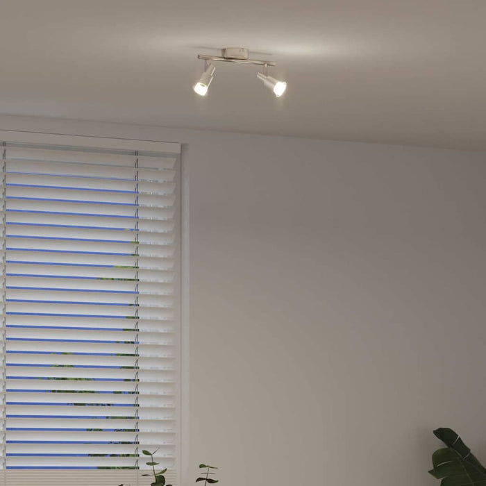 Faretto da soffitto Nickel spazzolato 25.5 x 8 x 11 cm Acciaio 4108207