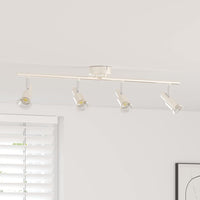 Faretto da soffitto Nickel spazzolato 70 x 9 x 12.5 cm Acciaio 4108210