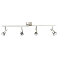 Faretto da soffitto Nickel spazzolato 70 x 9 x 12.5 cm Acciaio 4108210