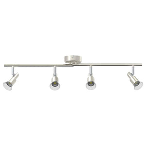 Faretto da soffitto Nickel spazzolato 70 x 9 x 12.5 cm Acciaio 4108210