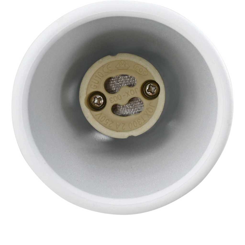 Faretto da soffitto moderno orientabile 25,5 x 8 x 16 cm in metallo bianco 02_0058318