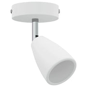 Faretto da soffitto moderno orientabile 25,5 x 8 x 16 cm in metallo bianco 02_0058318
