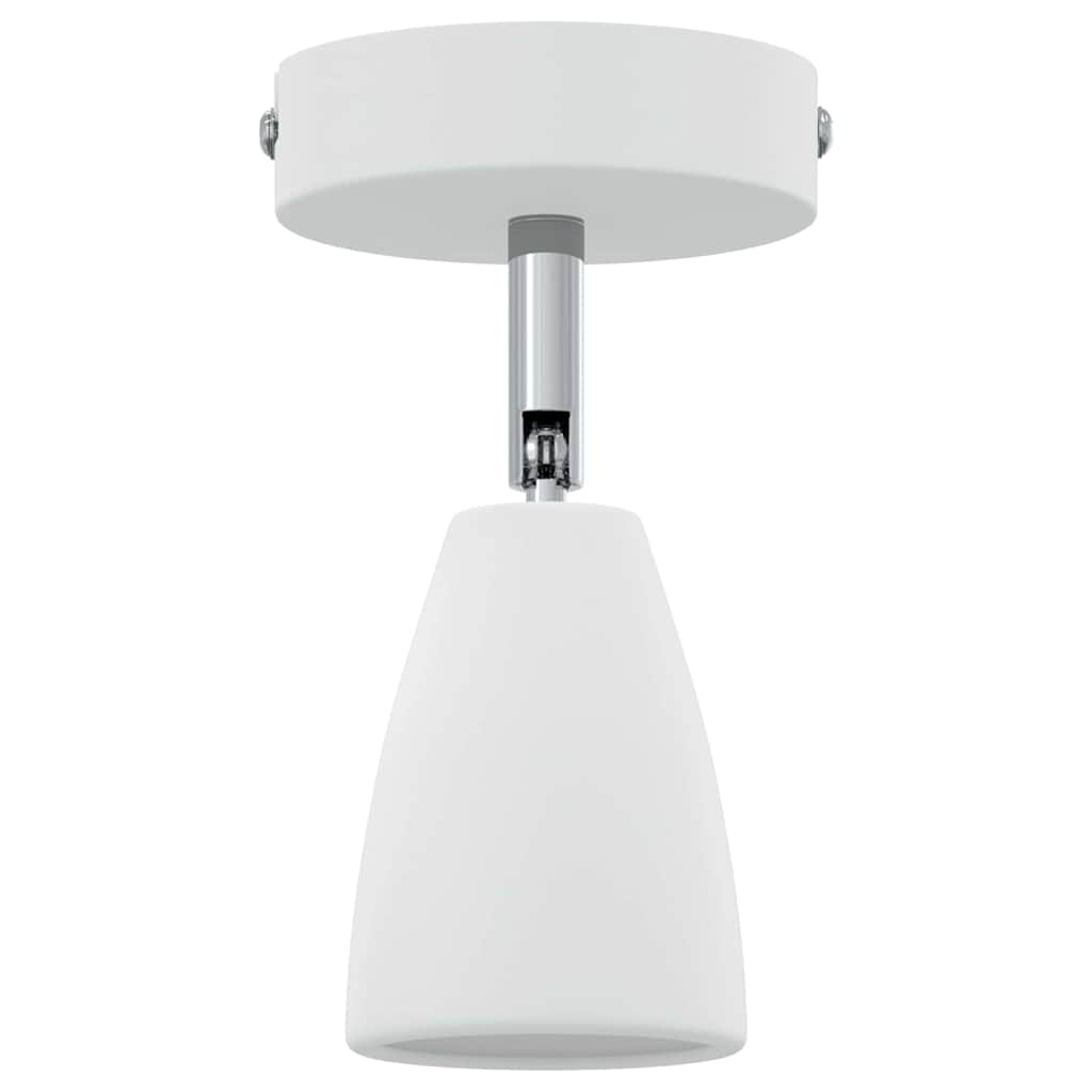 Faretto da soffitto moderno orientabile 25,5 x 8 x 16 cm in metallo bianco 02_0058318