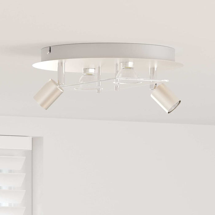 Faretto da soffitto Argento 29 x 29 x 11 cm Acciaio e Vetro 4108221