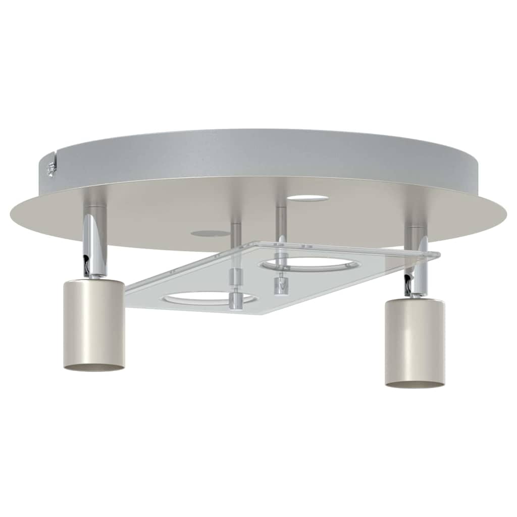 Faretto da soffitto Argento 29 x 29 x 11 cm Acciaio e Vetro 4108221