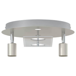 Faretto da soffitto Argento 29 x 29 x 11 cm Acciaio e Vetro 4108221
