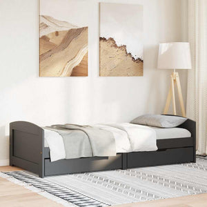 Dormeuse con 2 Cassetti senza Materasso Nero 90x200 cm IRUN 3314678
