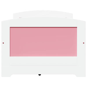 Dormeuse 5 Cassetti senza Materasso Bianco&Rosa 90x200 cm IRUN 3314683