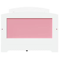 vidaXL Dormeuse 5 Cassetti senza Materasso Bianco&Rosa 90x200 cm IRUN