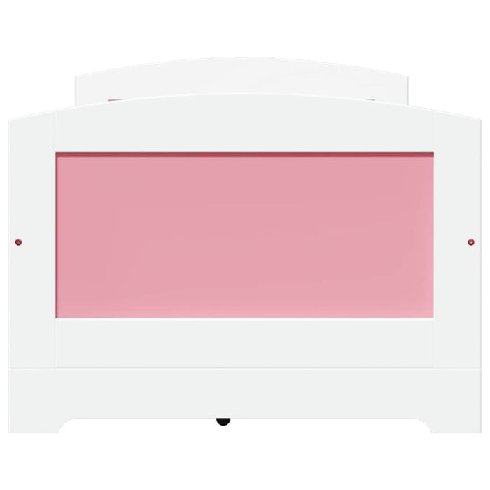 vidaXL Dormeuse 5 Cassetti senza Materasso Bianco&Rosa 90x200 cm IRUN