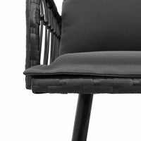 Panchina da giardino con cuscino Grigio 114 x 64 x 78cm Metallo 4108261