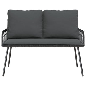 Panchina da giardino con cuscino Grigio 114 x 64 x 78cm Metallo 4108261