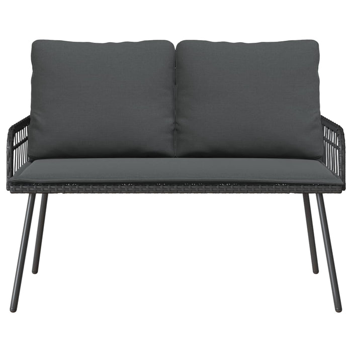 Panchina da giardino con cuscino Grigio 114 x 64 x 78cm Metallo 4108261