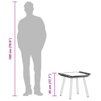 Panca da Giardino 2 pcs Marrone 50 x 40 x 45cm Poliestere 4108266