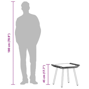 Panca da Giardino 2 pcs Marrone 50 x 40 x 45cm Poliestere 4108266