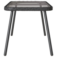 Tavolino da salotto Nero 90 x 45 x 43 cm Polyrattan e vetro 4108267