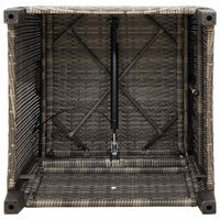 Sedia Reclinabile da Giardino con Tavolino Grigio Polyrattan 4108276