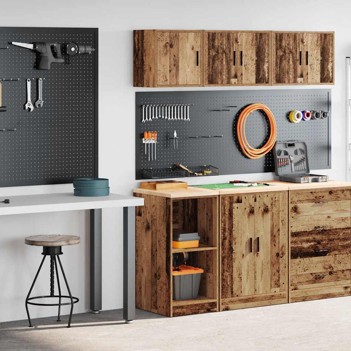 Armadi da Garage 2 pz Legno Antico in Legno Multistrato 3328276