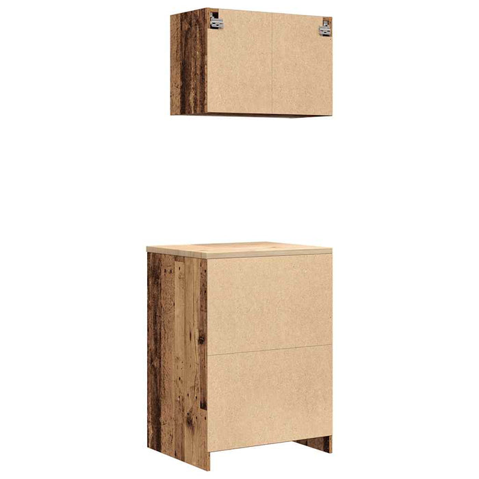 Armadi da Garage 2 pz Legno Antico in Legno Multistrato 3328285