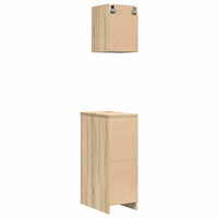 vidaXL Armadi da Garage 2 pz Rovere Sonoma in Legno Multistrato