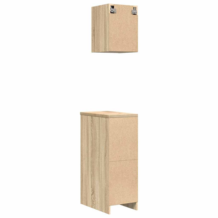 vidaXL Armadi da Garage 2 pz Rovere Sonoma in Legno Multistrato