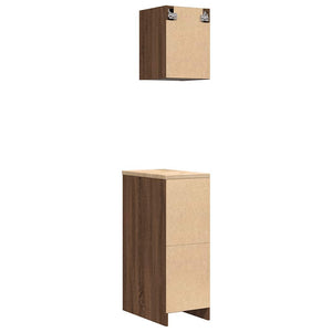 Armadi da Garage 2 pz Rovere Marrone in Legno Multistrato 3328293