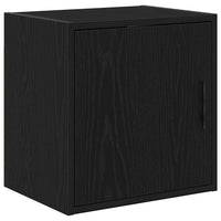 vidaXL Armadi da Garage 2 pz Neri in Legno Multistrato