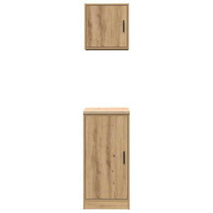 Armadi da Garage 2 pz Rovere Artigianale in Legno Multistrato 3328304