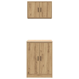 vidaXL Armadi da Garage 2 pz Rovere Artigianale in Legno Multistrato