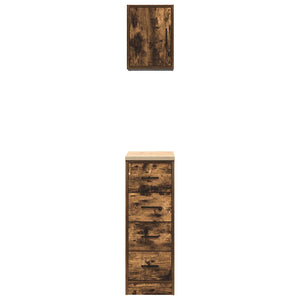 Armadi da Garage 2 pz Rovere Fumo in Legno Multistrato 3328318