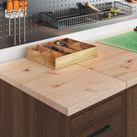 Armadi da Garage 2 pz Rovere Marrone in Legno Multistrato