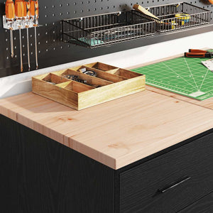 vidaXL Armadi da Garage 2 pz Neri in Legno Multistrato