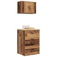 Armadi da Garage 2 pz Legno Antico in Legno Multistrato 3328339