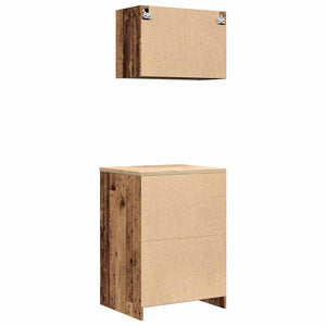 Armadi da Garage 2 pz Legno Antico in Legno Multistrato 3328339