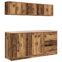 Armadi da Garage 6 pz Legno Antico in Legno Multistrato 3328348